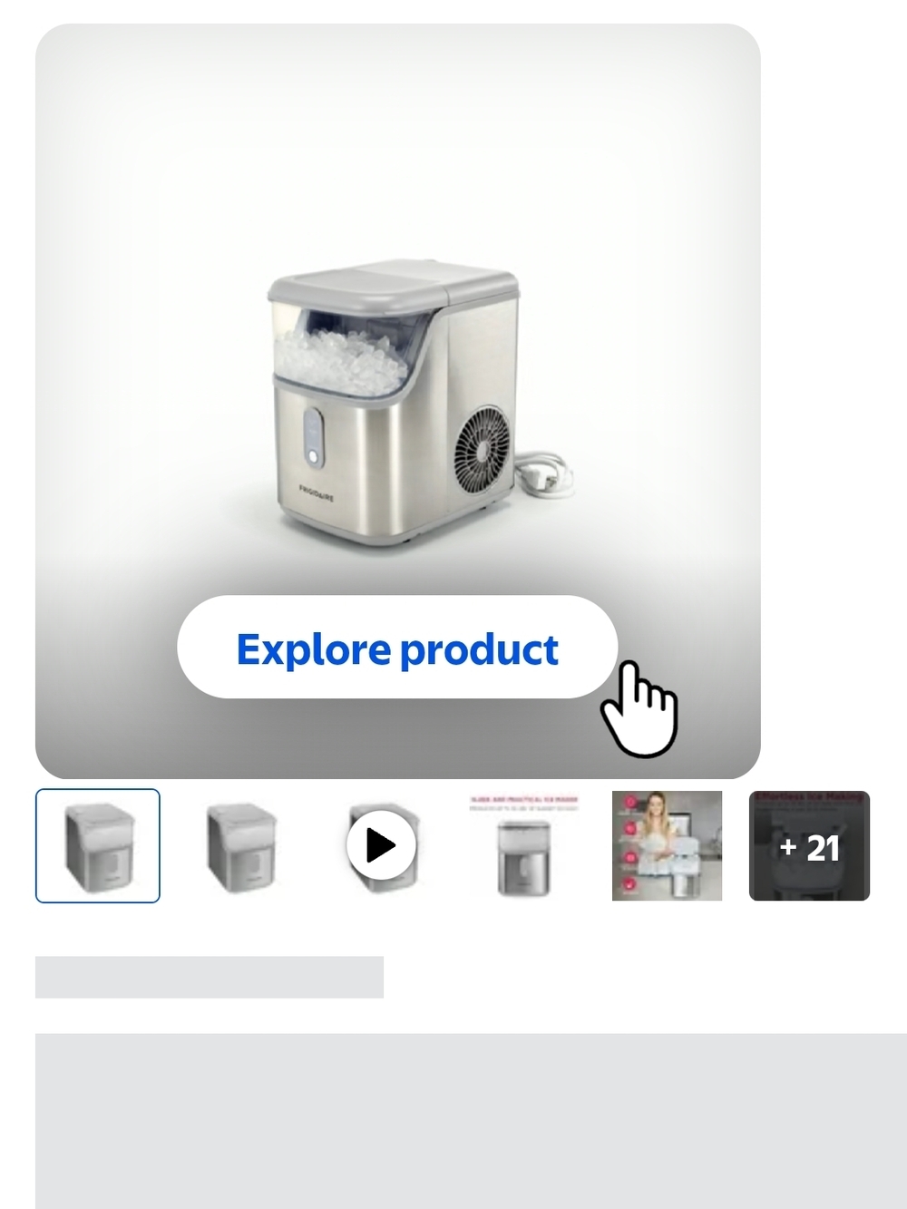 Portable Stainless Steel Ice Maker Machine - Silver